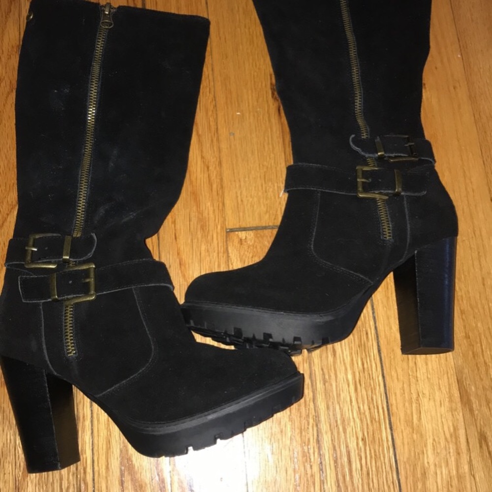 Carmela Black Below the Knee Boots
